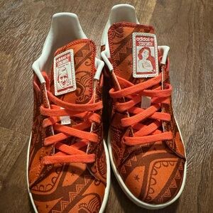 Adidas Kids' Orange Moana Stan Smith Shoes